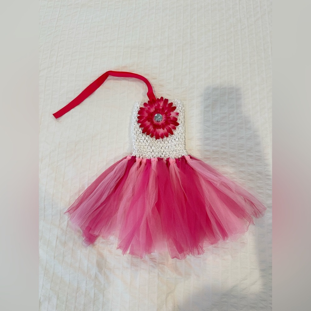 Pink and white Tutu Dress size newborn